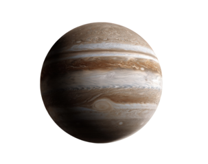 A full, detailed view of Jupiter