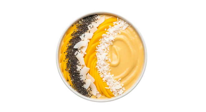 Abstract swirls of yellow black and white on oval surface