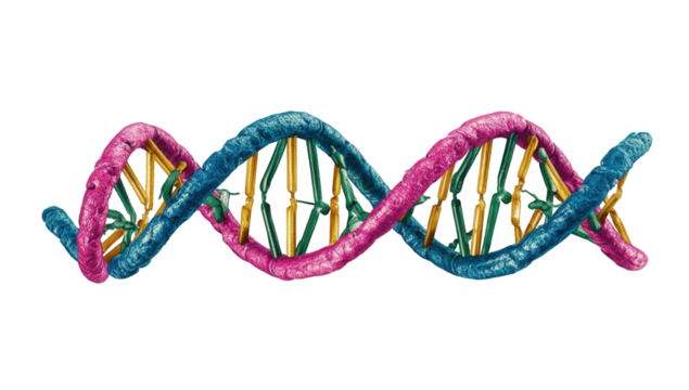 Colorful DNA double helix (1) - Powered by Adobe