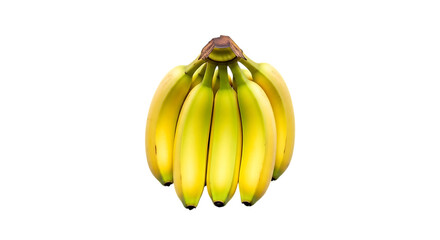 A bunch of fresh yellow bananas against a black background