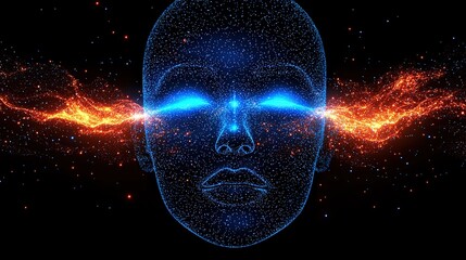 Dual-Color Stream Tech Face (Perception & Information Transfer)