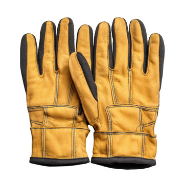 Pair of tan leather work gloves