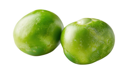 Obraz premium Two vibrant green peas close-up