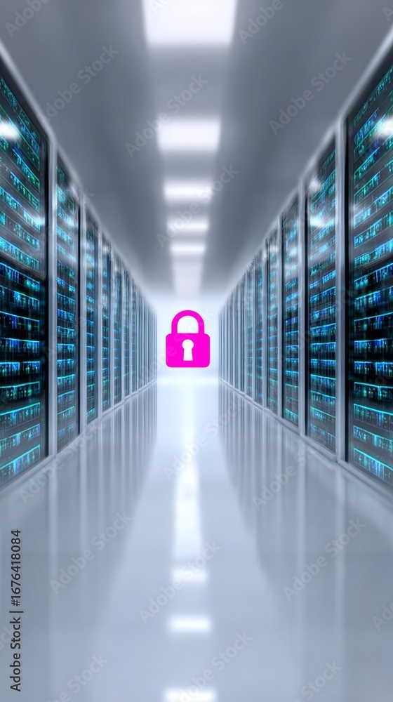 Aufkleber extensive server room infrastructure, exploring the complexities of data centers and network technol