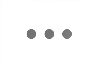 Three gray loading dots animation on transparent background