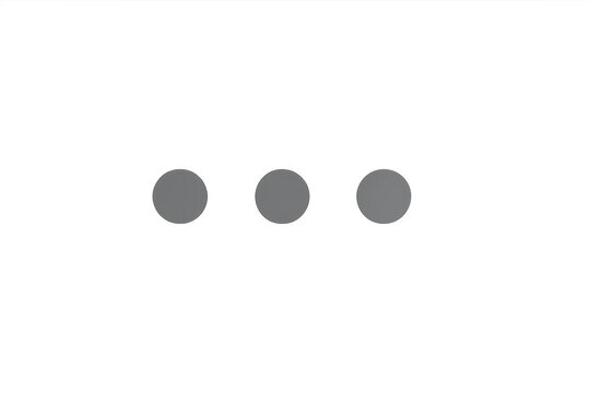 Three gray loading dots animation on transparent background