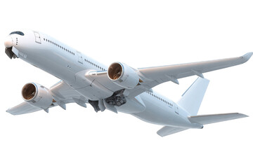 Obraz premium White passenger jet in flight (4)