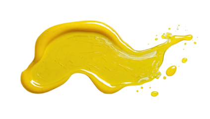 Yellow liquid splash
