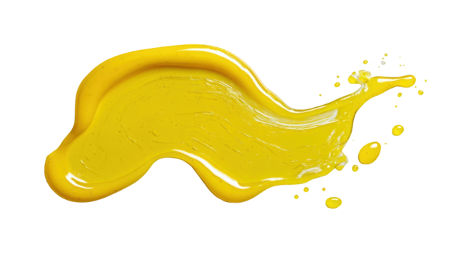 Yellow liquid splash