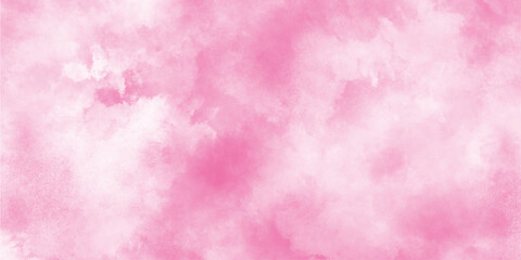 Obraz premium Soft pastel pink watercolour background painted on white paper texture, abstract soft smeared aquarelle painted magenta watercolor canvas for splash design.