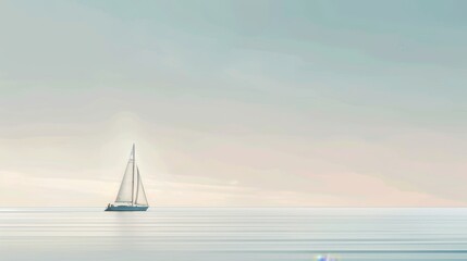 Fototapeta premium Mediterranean Adventure: Drone View of Sailboats Sailing on Blue Ocean Waves