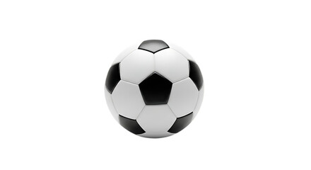 Fototapeta premium Classic soccer ball with black and white panels on a black background