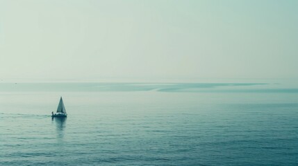 Mediterranean Adventure: Drone View of Sailboats Sailing on Blue Ocean Waves