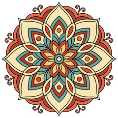Intricate Mandala Vector Spiritual Art for Yoga and Wellness Projects