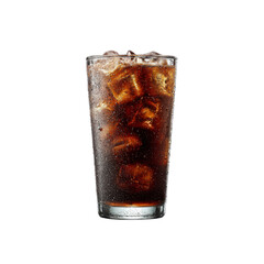 Refreshing Iced Cola in a Glass - Close-up Studio Shot