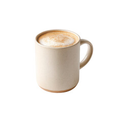 Creamy Latte in a Beige Mug - Warm Coffee Drink