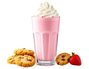  Chocolate Milkshake with Donuts PNG