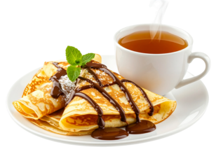 Cinnamon Sticks Drizzled with Honey PNG.jpg - Chocolate Topped Crêpes with Hot Apple Cider PNG.