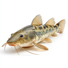 A spotted catfish isolated on white background