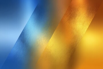 Abstract brushed metallic diagonal gradient, vibrant blue and shimmering gold, dynamic modern background