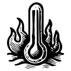 Thermometer Rising in Climate Change Crisis