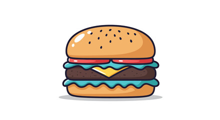 Close up of a double cheeseburger.