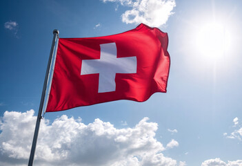flag of switzerland 3d model © Johan
