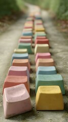 Obraz premium Rainbow Lit Keyboard Beside Notebook at Sunset