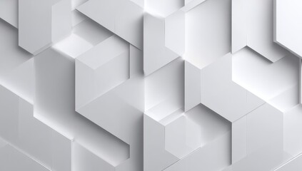 Abstract geometric pattern of interlocking white shapes