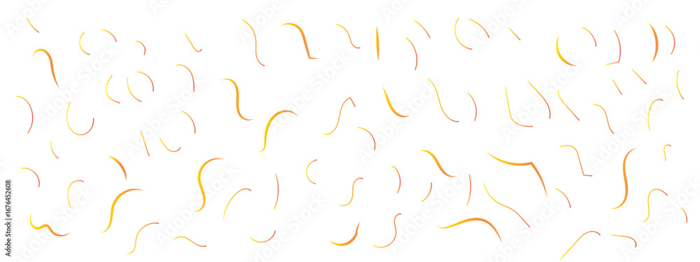 Poster abstract colorful lines pattern on a minimalistic scattered small colorful elements swirling lines o