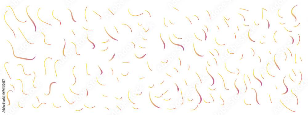 Poster abstract colorful lines pattern on a minimalistic scattered small colorful elements swirling lines o