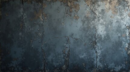 Obraz premium Cracked weathered blue and grey textured wall image