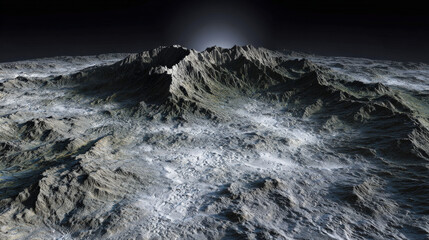 autonomous drone mapping mountainous lunar landscape with lidar beams technological progress visualization illustration concept scene visual for commercial design use high detail quality stock image