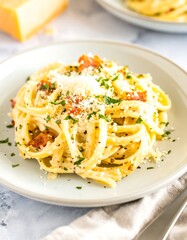 Creamy Pasta Dish on Plate