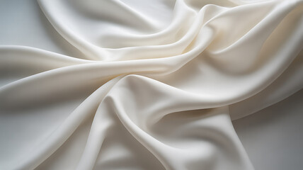 Obraz premium White silk satin fabric background with smooth elegant texture