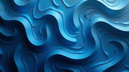 Flowing blue waves textured background abstract