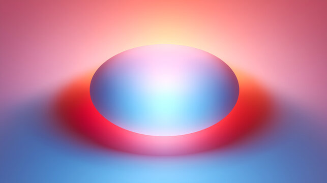 Glossy 3D sphere with blue-pink gradient lighting on an abstract background. Ideal for tech branding, digital art, and modern design visuals.