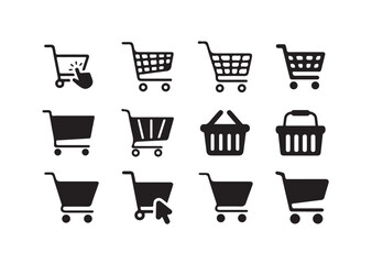 Shopping cart icon., Web store shopping cart icon,shop buy logo symbol sign, Vector illustration eps 10.