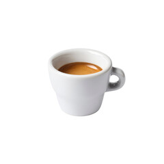 Single Espresso Shot in a Small White Cup