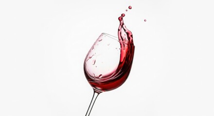 Minimalist wine glass splash frozen in high-resolution