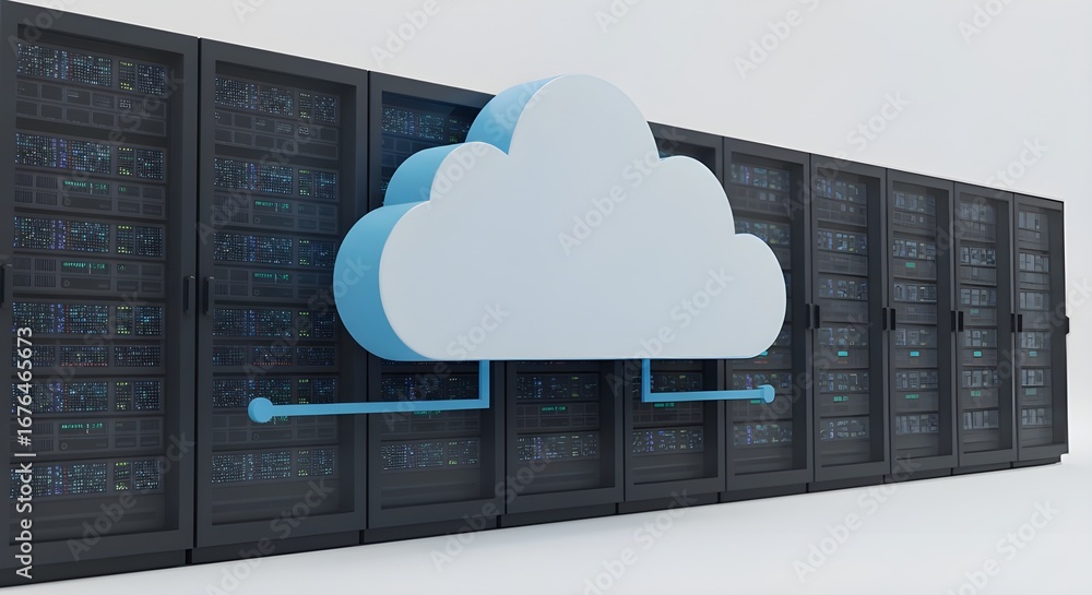 Aufkleber cloud computing server rack data storage