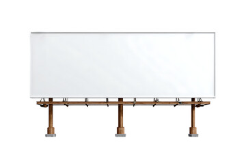 Obraz premium Blank advertising billboard isolated on transparent background.