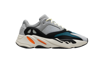 Stylish athletic shoe with a modern design for fashion ads