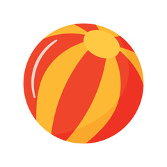 Inflatable beach ball for summer holiday vector illustration