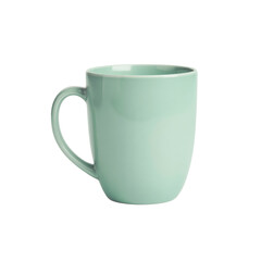 Pale Green Ceramic Mug, Empty, Studio Shot