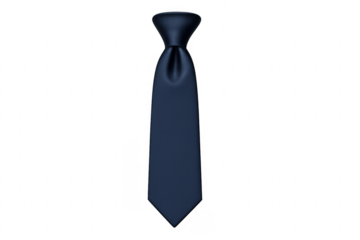 Blue tie on transparent background representing business attire