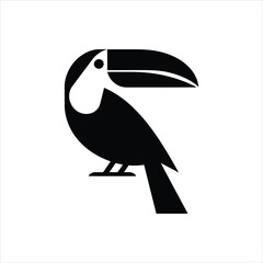 Toucan Silhouette Vector – Tropical Bird Icon Illustration