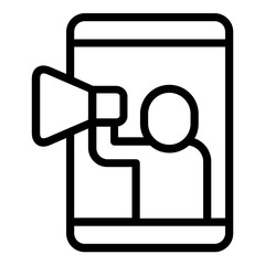 market influence icon line