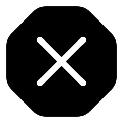 Obraz premium Stop icon for warnings and restrictions
