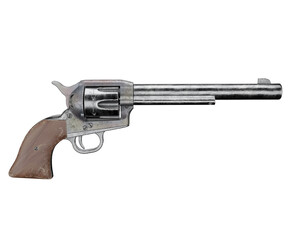 3d rendering colt 45 revolver